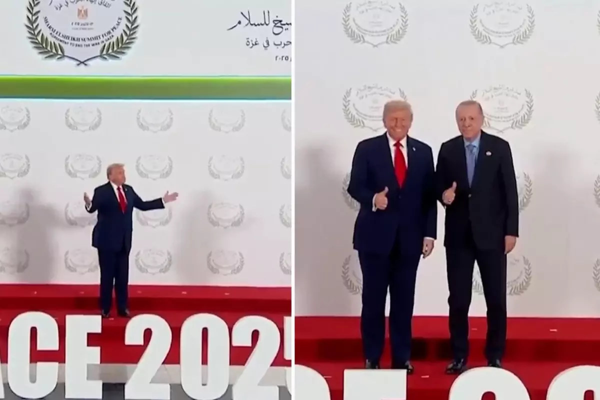 misirda gazze zirvesi basliyor erdogan trump ile aile fotografinda yan yana T2NIPOpg.jpg